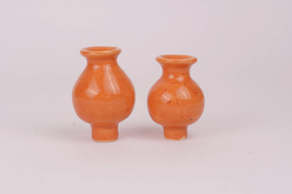 Vase Keramik Holzatelier Lissner orange ()