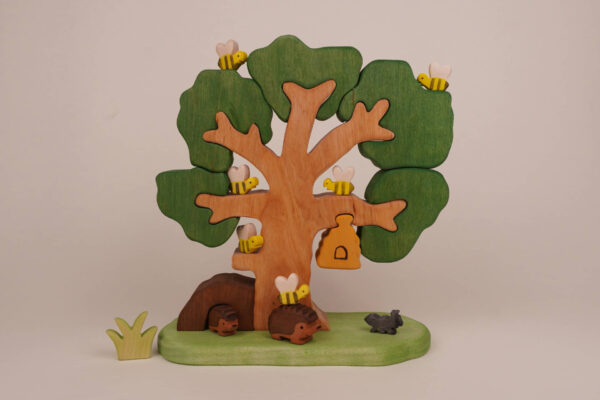 Puzzle Baum mit Bienenstocl Holzatelier Lissner ()